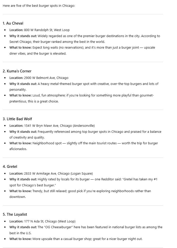 ChatGPT 对简单指令的直接回应